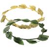 GLEAVI 2pezzi Corona Di Foglie Copricapo Romano Finta Foglia Di Vite Fascia Per Capelli