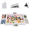 XJJAUGKLY Tavolo puzzle ribaltabile, 1000 pezzi, tavolo puzzle pieghevole con 6 cassetti, puzzle con design 2 in 1, supporto e coperchio, super leggero, in feltro per puzzle fino a 1000 (grigio)