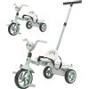 Twinly Triciclo Evolutivo per Bambini Pieghevole per bambini 1-5 Anni - Triciclo per Bambini Leggero e Compatto - Manubrio con Luce e Suono, Cestino e Barra di Spinta Regolabile Carly (Menta)