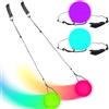 Funmo 2 Pezzi LED Poi Balls, PRO Bolas Luminose, Sfera Luminosa, Palla Giocolazione, Kit Poi per Danza, Spettacolo, Rave, Principianti e Professionisti