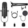 No Microfono USB Professionale Plug Play Studio Microfono con Supporto per Gio9014
