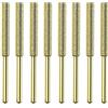 Tomvorks Punte per Motosega Lima Elettrica Placcata in Titanio Elevata Durezza per Affilatura Precisa Rivestita in Titanio Oro 8 Pezzi Catena Elettrica, Catena Piccola, Grande (4mm)