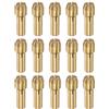 sourcing map 15 mandrini per trapano in ottone da 1 mm, mini smerigliatrice elettrica, cambio rapido, set di punte per utensili rotanti, diametro del gambo 4,3 mm