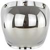 TIKATARER Visiera per Casco Moto, Lente per Protezione Antivento per PC con 3 Staffe a Scatto, Accessori retrò a per Casco Aperto (SILVER)