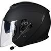 HZIH Casco Moto Jet Bluetooth Integrato Mezzo Casco,Vintage Scooter Jet Cascos,ECE Omologato con Occhiali Visiera Sole a Scomparsa con Microfono Speaker per Donna e Uomo Adulto R,XXL=63-64cm