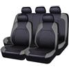 YoQIK Auto Set Coprisedili Universale per MG ZS MG4 MG5 ZS EV 2022 2023 2024 2025,Pelle PU Anteriori Posteriori Copri-Sedile Completo Impermeabile Comfort Accessori Interno,C
