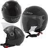 A-Pro Casco Scooter Moto Bambino Ragazzo Protettivo Certificato ECE 22 06 Nero XL