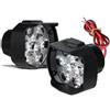 LKRGBXA Faro Motocicletta Fari Anteriori Moto LED 12V Universali Bianchi Super Luminosi Anteriore Lavoro Faretti LED 10W Per Scooter Fendinebbia Per Moto(9LED No switch)