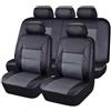 MNBVGHH Coprisedile Coprisedili Auto in Pelle Auto, per Toyota Auris 2013-2024 5 Posti Fodere Anteriori E Posteriori Copri Sedili Impermeabili Antisudore Protezioni Accessori,C