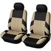BFRDGE Auto Set Coprisedili per Fiat Panda 2003-2024/Fiat Panda 4x4 2004-2024, Protezione Sedili Anteriori e Posteriori Confortevole Traspirante Coprisedile,C Beige