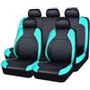 YoQIK Auto Set Coprisedili Universale per MG ZS MG4 MG5 ZS EV 2022 2023 2024 2025,Pelle PU Anteriori Posteriori Copri-Sedile Completo Impermeabile Comfort Accessori Interno,D