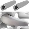 WLLHYF Copribracciolo per Auto in Tessuto Elastico Piatto Universale Rivestimento Protettivo per Bracciolo Sedile Auto per Camion SUV Furgoni, Una Coppia (Grigio)