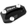 VQLDPX Estensione Piastra Estensione Cavalletto Laterale Moto Per Yamaha Per Tech Per Max TMAX560 T-MAX560 TMAX 560 SX DX Base, Tappi Valvola Piastra Di Supporto Cavalletto Moto(Nero)