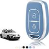 TOOMUME Cover Chiave TPU, Custodia Chiave Adatto per Renault Twingo Clio Symbol Kwid Dacia Logan Sandero Stepway Duster Dokker Lodgy, Copri Chiavi Guscio Chiave Auto Telecomando - Smart Key