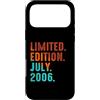July 2006 Retro Vintage Year 2006 Gift Custodia per iPhone 17 Pro Max Edizione Limitata Luglio 2006 Compleanno