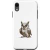 Timowo Studio Custodia per iPhone XR Ritratto Astratto di Gufo