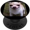 Funny Cute Dog Meme Humors Arts (Chihuah Creepy Smile Chihuahua Divertente Sfocato Cane Meme PopSockets PopGrip Adesivo
