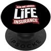 Insurance Broker Retro Salesperson Humor Divertente chiedimi informazioni sull'agente di assicurazione sulla vita PopSockets PopGrip Adesivo