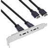 InLine® Pannello frontale da USB tipo C a USB 3.1 Key-A interno, 0,5 m
