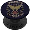 Emo Moms Club Retro Designs Elder Emo Club Goth Moth Moon Rose Umorismo alternativo PopSockets PopGrip Adesivo