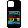 Awesome since 2004 Geburtstagsspruch Jul Custodia per iPhone 15 22 Anni Vintage 2004 nato Luglio Fantastico da