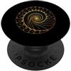 Fibonacci Golden Ratio Geometry Mathemat Matematica matematica geometria a spirale rapporto aureo di Fibonacci PopSockets PopGrip Adesivo