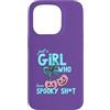 Spooky Girls Pumpkin Co Custodia per iPhone 15 Pro Divertente ragazza che ama lo spaventoso fiocco a forma di zucca per Halloween