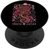 Japanese Dragon Illustration Tokyo Graph Giapponese Rosso Dragaon Tokyo Giappone Vintage Illustrazione Arte PopSockets PopGrip Adesivo