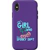 Spooky Girls Pumpkin Co Custodia per iPhone X/XS Divertente ragazza che ama lo spaventoso fiocco a forma di zucca per Halloween
