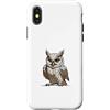 Timowo Studio Custodia per iPhone X/XS Ritratto Astratto di Gufo