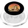 Retro Animal Best Friend Co Migliori amici di gattino e furetto PopSockets PopGrip per MagSafe