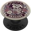 Librarian Bookworm Fantasy Cute Phone Ac Bookish You Had Me At Dragons Book Lover Reading Dragon PopSockets PopGrip Adesivo
