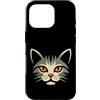 Cat Lover Gift Custodia per iPhone 16 Pro Mystic Cat Face Orange Eyes Feline Lover