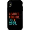 July 2000 Retro Vintage Year 2000 Gift Custodia per iPhone X/XS Edizione Limitata Luglio 2000 Compleanno