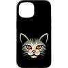 Cat Lover Gift Custodia per iPhone 15 Mystic Cat Face Orange Eyes Feline Lover
