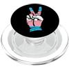 Transgender Flag Peace Sign Tees Bandiera transgender segno di pace PopSockets PopGrip per MagSafe