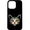 Cat Lover Gift Custodia per iPhone 15 Pro Max Mystic Cat Face Orange Eyes Feline Lover