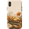 Duckling Book Garden Custodia per iPhone X/XS Anatroccolo Libri Floreale Vintage Cute Animal Reader