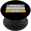 Insurance Agent Vintage Minimalist Actua Fare l'assicurazione sexy divertente dicendo agente broker PopSockets PopGrip Adesivo