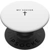 Christian Prayers And Bible Verse Gifts Il mio Salvatore Fede minimalista Gesù Cool Christian PopSockets PopGrip Adesivo