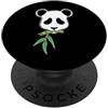 panda China animal zoo bear Himalayan ba Panda Bear mangia un piccolo ramo di bambù PopSockets PopGrip Adesivo