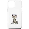 Timowo Studio Custodia per iPhone 12 Pro Max Ritratto Astratto di Geco