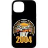 Jahrgang 2004 22. Geburtstag Awesome Custodia per iPhone 15 Grande da luglio 2004 22° compleanno frase 22 anni