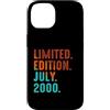 July 2000 Retro Vintage Year 2000 Gift Custodia per iPhone 14 Edizione Limitata Luglio 2000 Compleanno