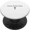 Christian Prayers And Bible Verse Gifts Fede sulla paura Fede minimalista Gesù Cool Christian PopSockets PopGrip Adesivo