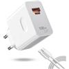 ACANDYA 100W Caricabatterie con 6A USB C Cavo 1m per Honor 400 200 Pro 200 Lite Magic 8 7 5 6, 2-Porte Presa Caricatore Rapido per HONOR 90 Smart X6b X7b 70 Lite X8a X7a X6a X8b X7b Magic V2 V3 PAD 9