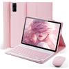 MicroTunk Cover Per Xiaomi Redmi Pad SE (2023) 11 Pollici con Ltaliano Tastiera (QWERTY) Essere Caricata Keyboard Bluetooth Wireless Tastiera Mouse Coperchio Protettivo Case Rosa