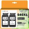 LAIPENG 540XL Cartuccia d'inchiostro 2 Nero Compatibile per Canon PG-540 PG-540XL per Pixma TS5150 TS5151 MX455 MX475 MX525 MX535 MG3150 MG3250 MG3550 MG3600 MG3650 MG4250 Stampante (BK*2)