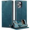 Monweicz Cover Compatibile con IPhone 13 Pro Max, Custodia Portafoglio con Slot per Scheda, Protezione Completa Premium in Pelle PU, Flip Libro Magnetica IPhone 13 Pro Max, Blu-verde