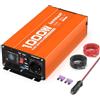 Joemnwart Inverter a Sinusoide Pura da 1000W, 12V a 230V con Display LCD, Potenza di Picco 2000W, ideale per laptop, ventilatori e altro